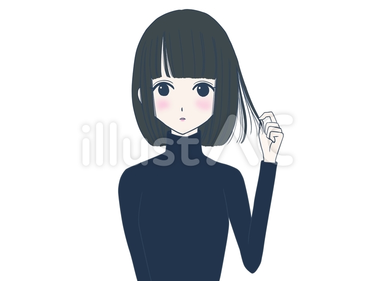 髪を触る笑顔の女性の写真素材FYI04733060ストックフォトの Qlean Market キュリンマーケット