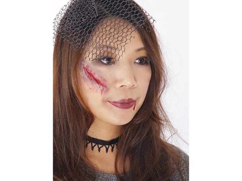 一人で出来る簡単,傷メイク 45 ハロウィンに使えるグロメイク - YouTube