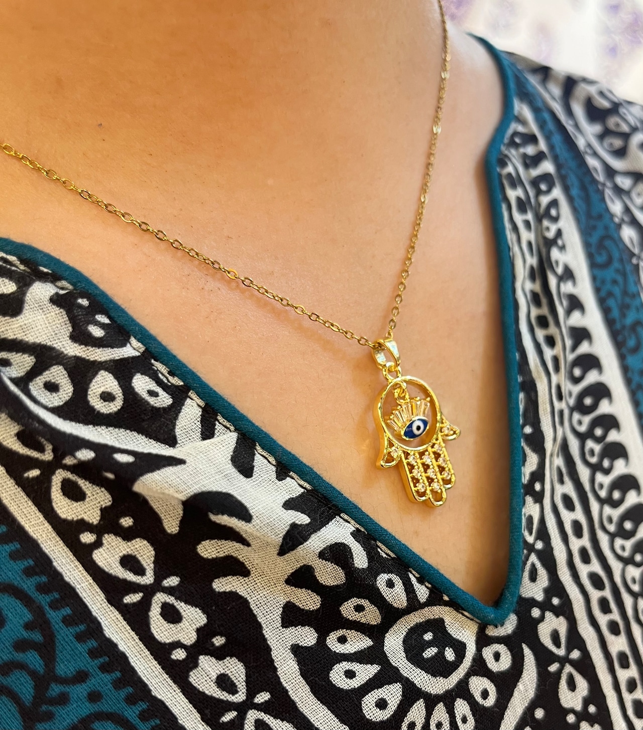 魔除けのお守り☆ナザールボンジュウ☆レザーキーリング ブルー- お守り屋さん本店は世界のお守り・おまじないグッズ専門店です