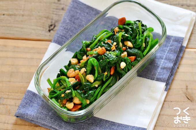 ほうれん草のピリ辛おひたし めんつゆでお手軽に