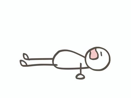 うつぶせで寝ている女性のイラスト 転倒・けが・気絶・病気・疲れ・息切れ・伏せる・めまい・意識不明 のイラスト素材105385549- PIXTA