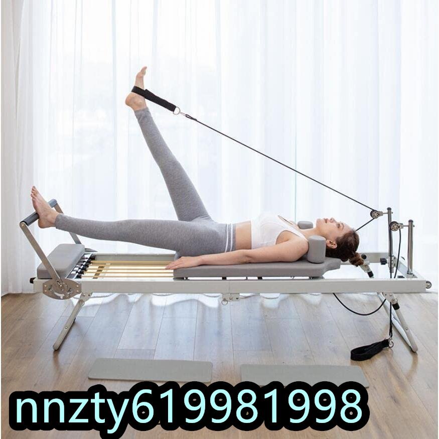 PURE PILATES ピラティスリフォーマー ピラティスコアベッド ホームジム ピラティス トレーニング 体幹強化 ストレッチ 折りたたみ式ピラティスマシン リフォーマー 省スペース 姿勢改善ストレッチ 美ボディ エクササイズ ヨガ コアベッド