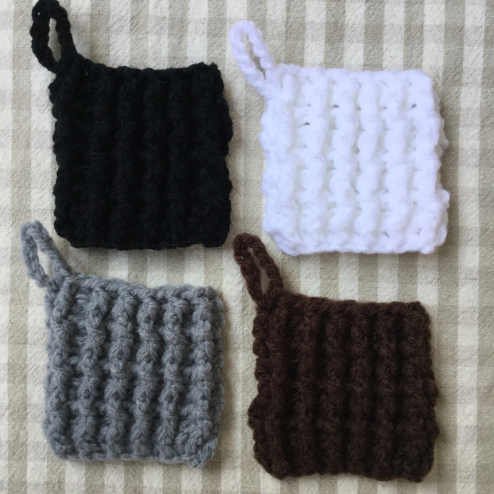 アクリルたわし 02 四角の作り方その他ファッション アトリエハンドメイドレシピ 作り方 と手作り情報サイト