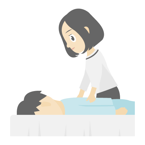 整体・マッサージをしているイラスト無料のフリー素材 イラストエイト