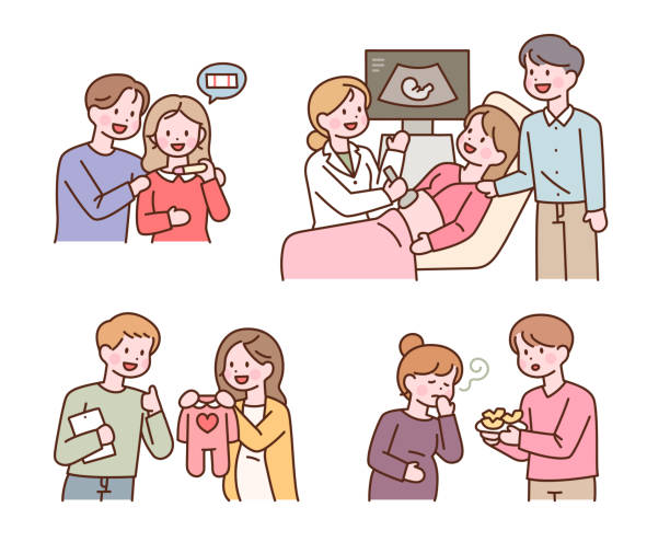 195 つわり High Res Illustrations - Getty Images吐き気, 妊娠, 腹痛