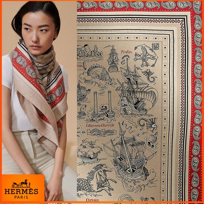 HERMES 2024SS カシシル カレジェアン 船乗りのタトゥー バンダナ