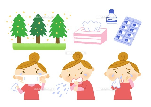 花粉症なクマさん イラスト素材2364675無料 - フォトライブラリ