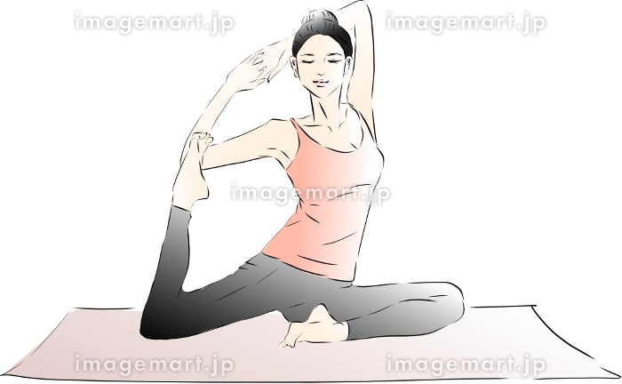 ヨガポーズシルエット イラストの無料ダウンロードサイト「シルエットAC」