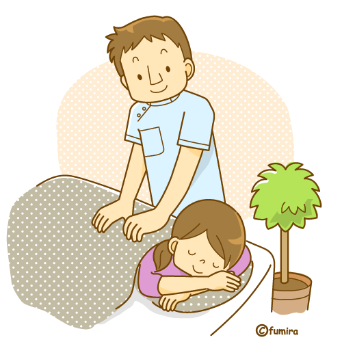 頭皮マッサージ 上- かわいいフリーイラスト素材集 ぴくらいく 商用利用可