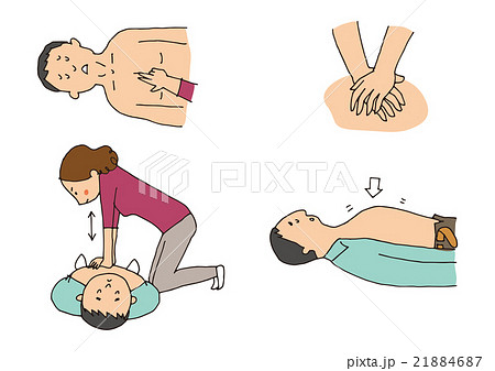 心肺蘇生：イラスト無料