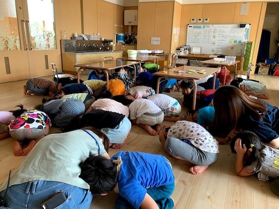 避難訓練～ぴーかぶーありまつ保育園～公式 ぴーかぶーありまつ保育園名鉄「有松」駅徒歩4分