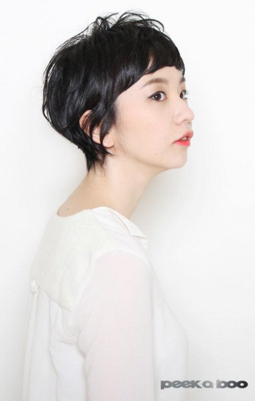 小顔効果抜群のひし形ショートヘア☆くせ毛カットならKENJI INOUE.net