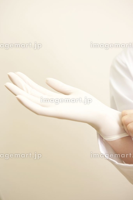 ゴム手袋をはめる女性歯科医の手元の写真素材24007819 毎月1点無料 フリー のストックフォト イメージマート