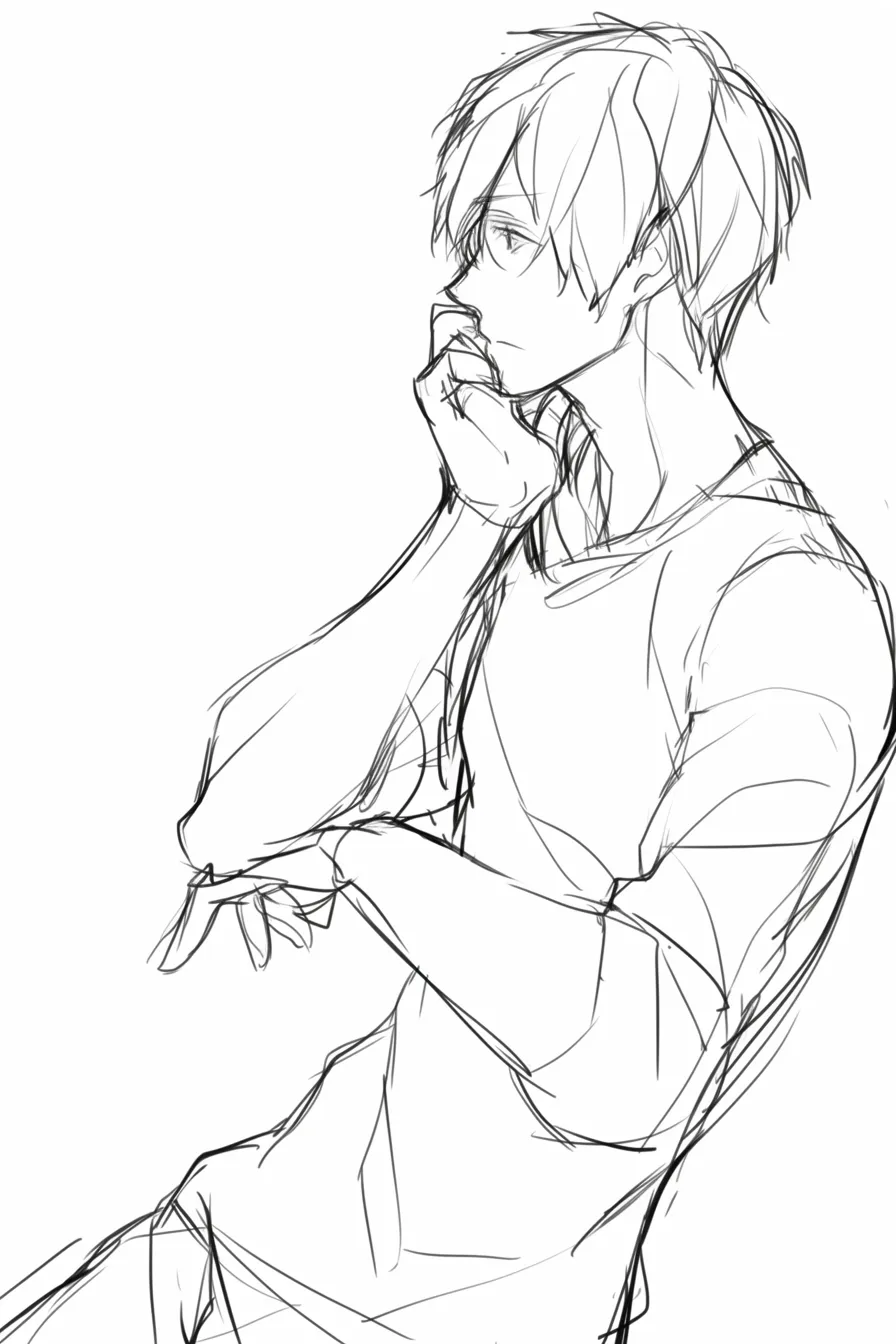 あごに指を当てる女性 11031084155 の写真・イラスト素材アマナイメージズ