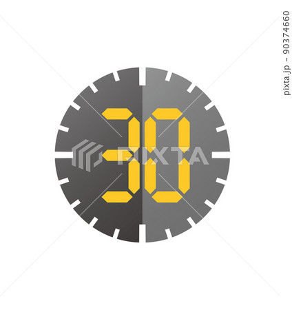 緑のカウントダウンタイマー 5秒、10秒、15秒、30秒、45秒フリー動画素材- みりんの動画素材