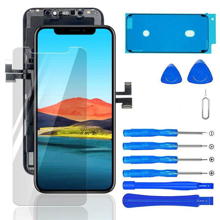 iPhoneXS MAX 修理セット iPhoneXS MAXガラス割れ修理 パネル修理 アイフォンXSMAX 画面 スマホ画面 スクリーン液晶パネル ガラス交換 修理 工具 ドライバー セット 修理キット フロントパネル 画面修理 液晶交換 DIY修理 送料無料 修理ツール 工具セットDIY 楽天市場