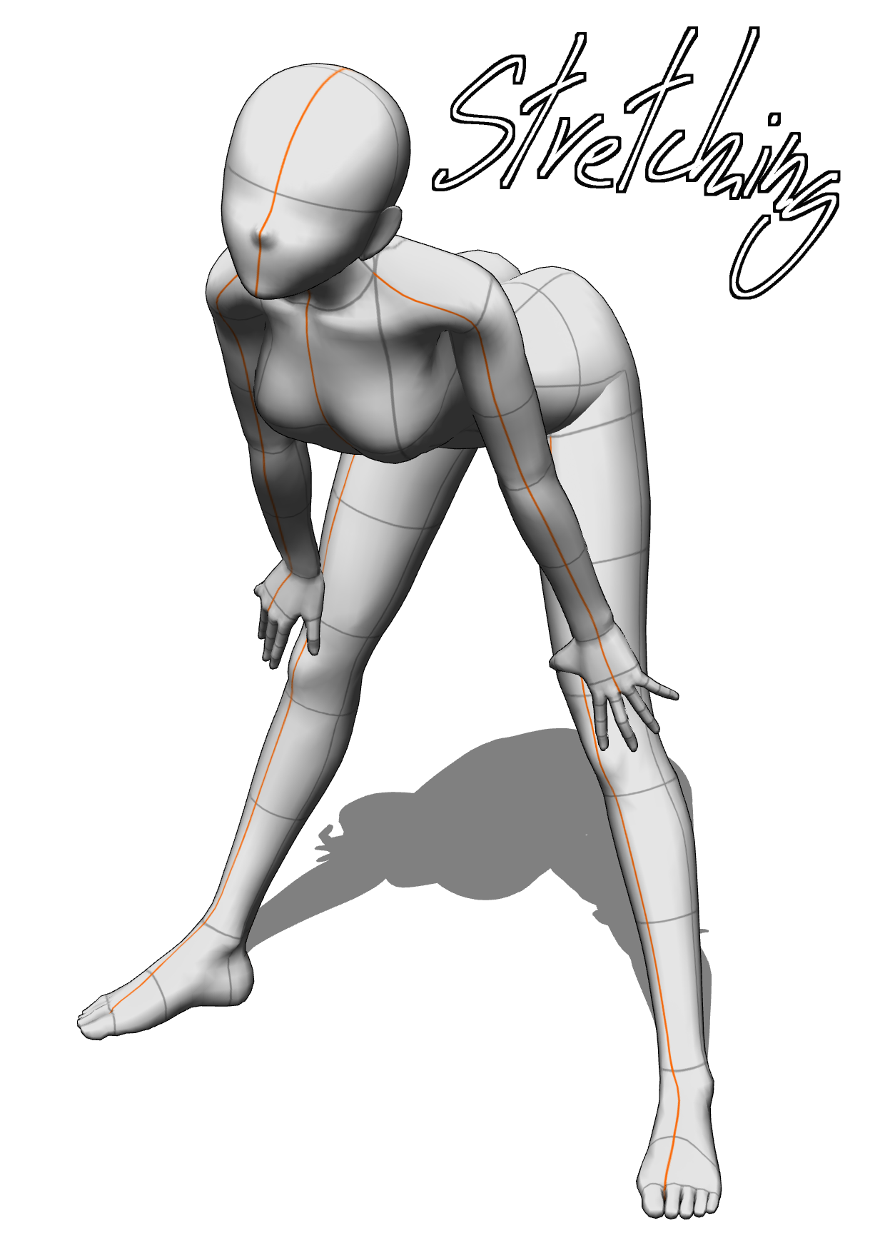 ストレッチポーズの若者のイラストデザインPremiumベクトル素材