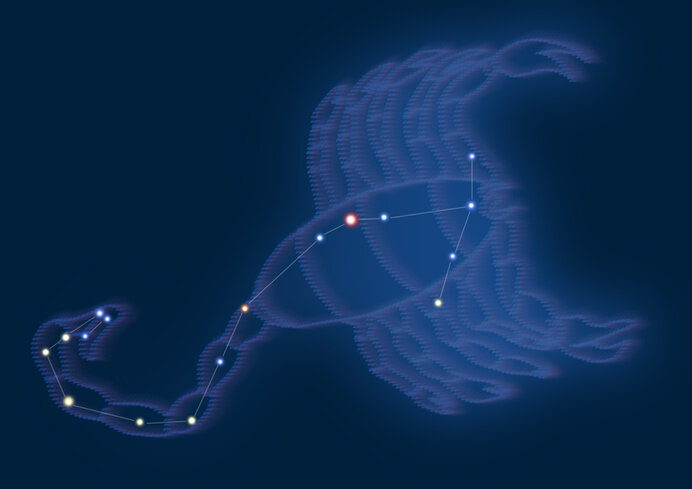 さそり座 黄道十二星座 一等星アンタレス表示のイラスト素材87650407- PIXTA