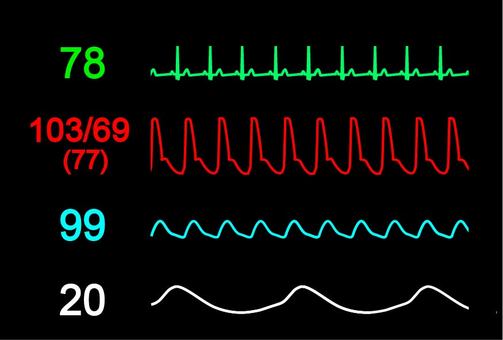 心電図モニターを操作する看護師 全身 のイラスト🎨 フリー素材 看護roo! カンゴルー