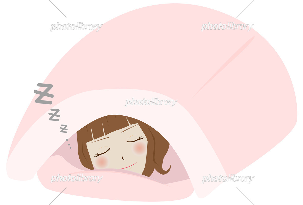 二度寝する女性 – イラストせんせい使いやすいフリー素材集