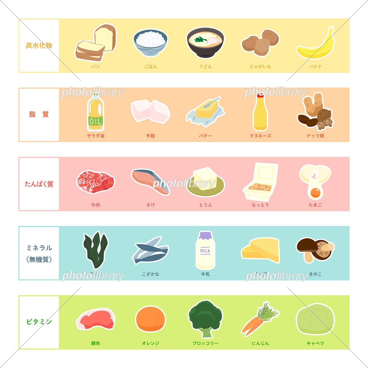 私たちの健康や成長のために五大栄養素を知ろう！からだと栄養素食生活アカデミーキユーピ