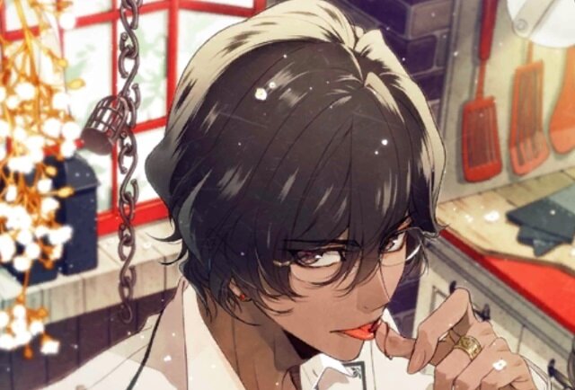 表情7種 褐色肌長髪男性SKIMA スキマ