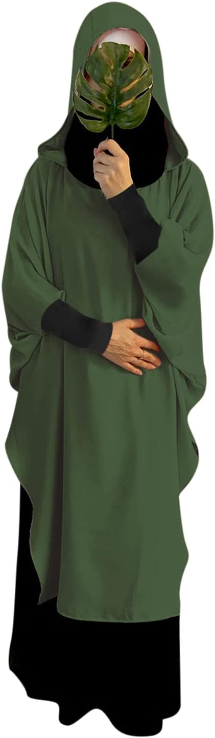 Amazon.co.jp: 祈りのアバヤ 1 ピース女性イスラム教徒サウジ、イスラム教徒の女性のためのジルバブ、ヒジャブを着た女性のためのドバイの衣装、 イスラム教徒の女性のためのアバヤ濃紺: ファッション