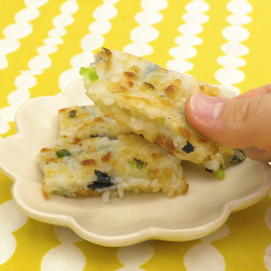 豆腐とほうれん草のコーンごはんおやき