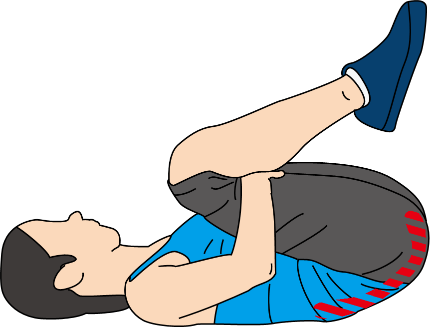 適度な運動・ストレッチで腰痛を解消 女性のイラスト三澤明久 イラスト・デザイン室