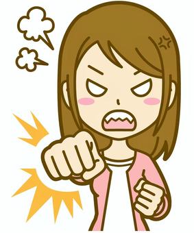 顔を真っ赤にして怒る主婦のイラストのイラスト素材90622060- PIXTA