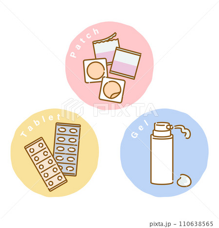ヘルスケア_外用薬 貼り薬・塗り薬 のイラスト素材101099806- PIXTA