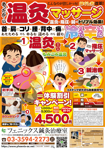 訪問マッサージを新規開業する際に配布するチラシ - 訪問鍼灸マッサージの広告屋