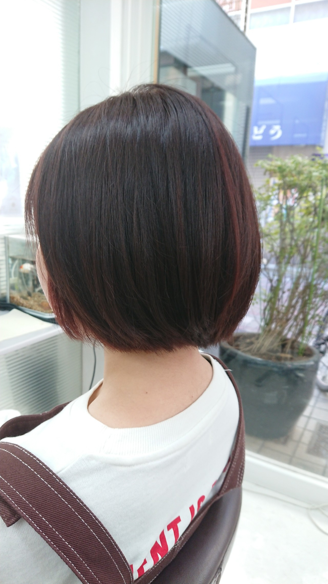 出産前に結べる長さでバッサリとハイライトボブに阿佐ヶ谷でショートヘアに特化した美容師 石井さんのショートヘアページ