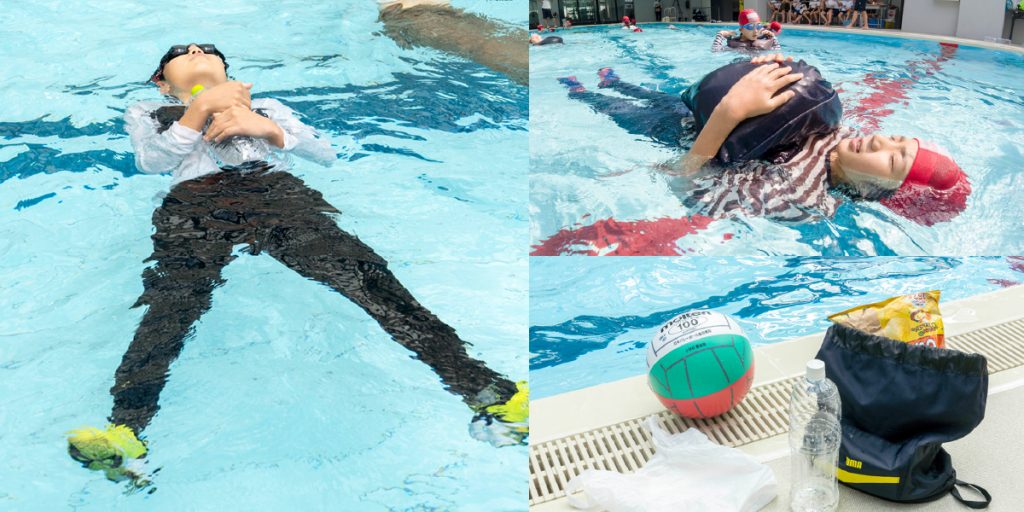 小学校で服を着て水に入る「着衣水泳」の体験授業 海や川で流された時“浮いて助けを待つ”ことなど学ぶ
