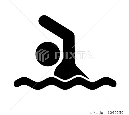 水泳14-平泳ぎ の無料イラスト-イラストポップのスポーツクリップアートカット集