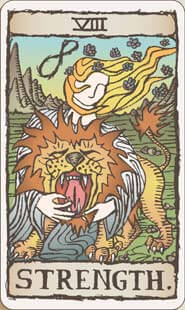 タロット 相手の気持ち：力 ストレングス の正位置と逆位置の意味とは？ホギホギ