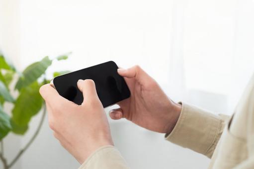 スマホ片手持ち 横- CLIP STUDIO ASSETS